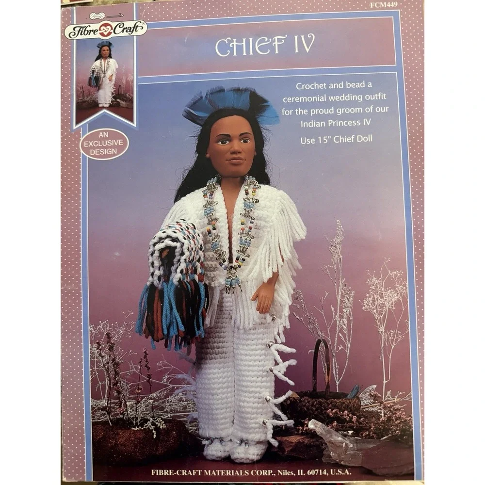 Vintage Native American Crochet Doll Patterns‎ Lot of 5 Southwestern Arts Crafts